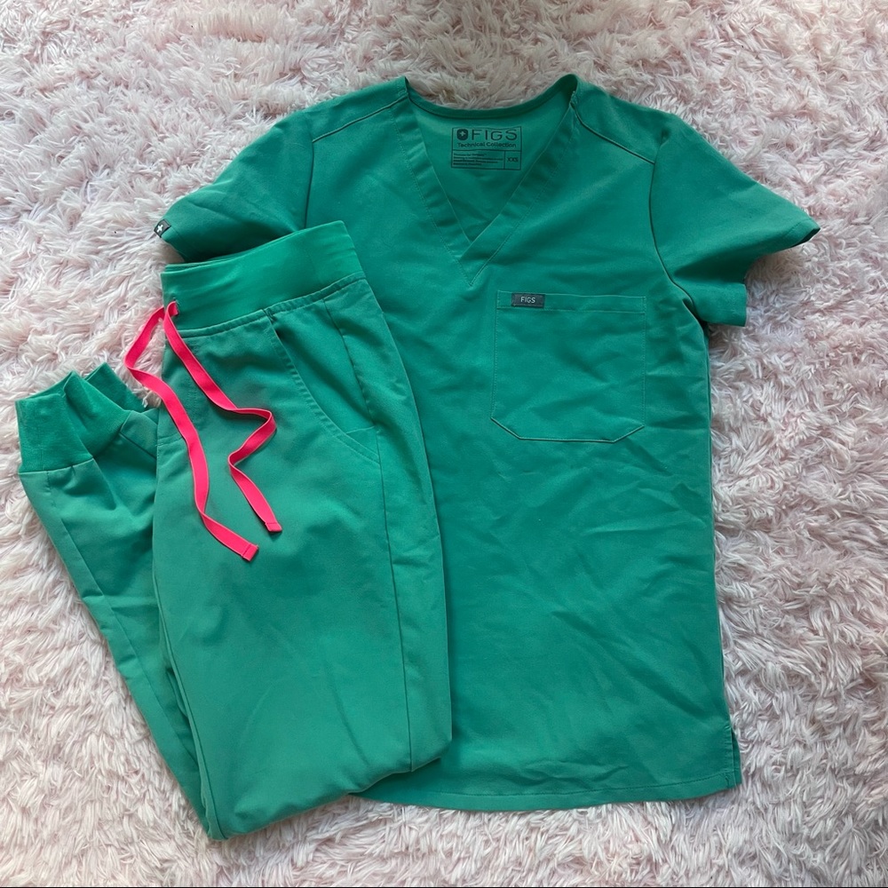Womens XXS FIGS- Surgical Green Set